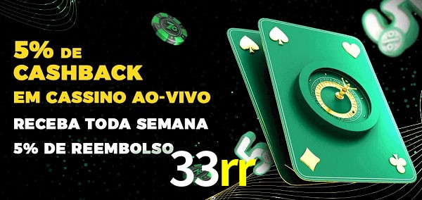 Promoções do cassino ao Vivo 33rr
